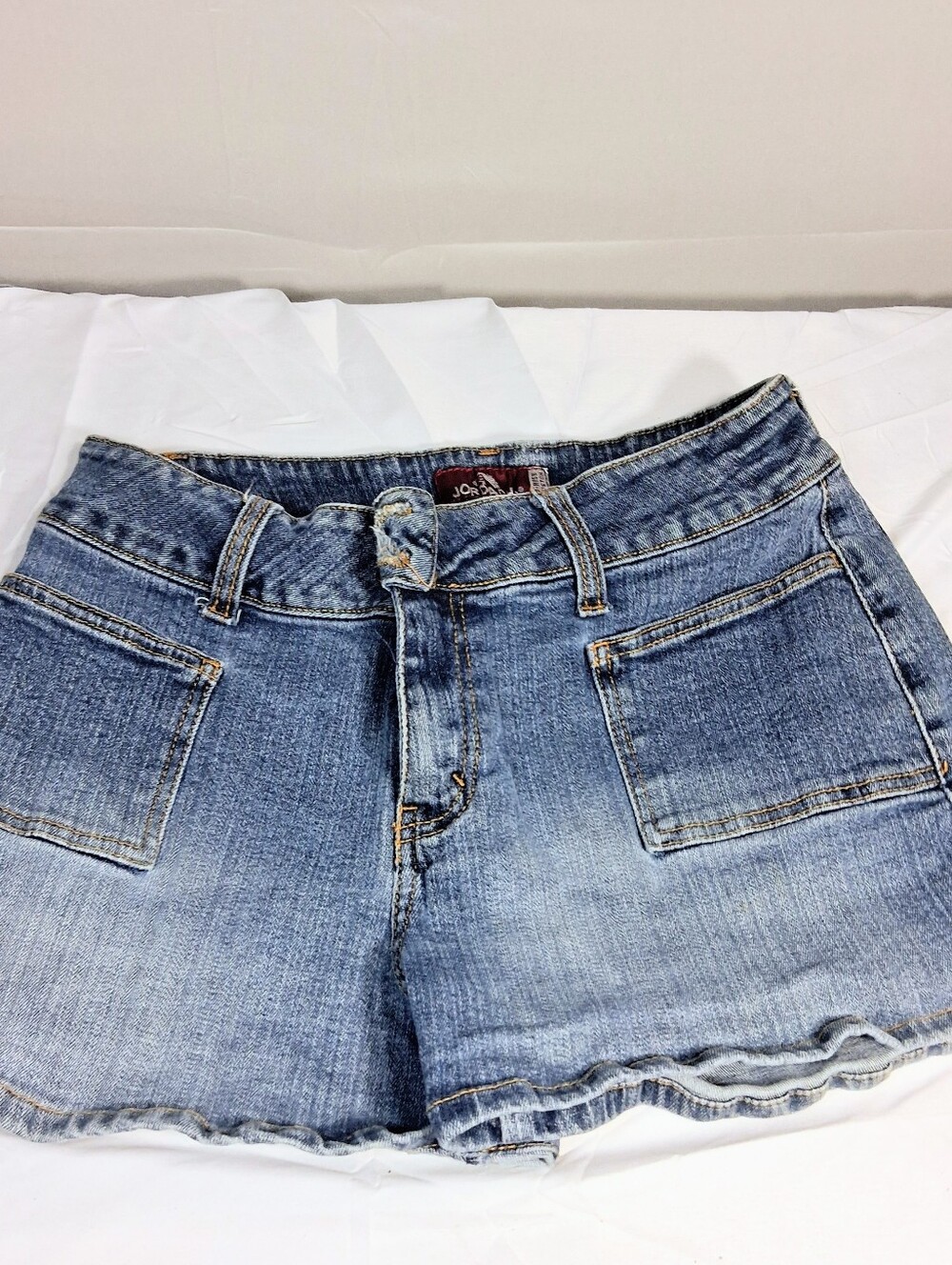 Girl's 11-12 Jordache Classic Medium Blue Denim Button And Zip Closure Jeans